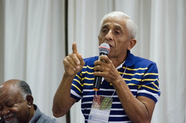 Dedé Monteiro, poeta e Patrimônio Vivo de Pernambuco compôs a mesa de abertura