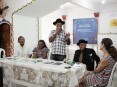 Mestre João Cícero falou sobre o Reisado ao lado de Antenor e Maria de Fátima. Foto: Clara Gouvêa/Secult-PE