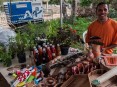 Moacir Correia exibe seu artesanato na Mostra Estadual de Artesanato Quilombola. (Foto: Edmar Melo/Secult-PE)