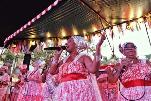 Afoxé Alafin Oyó no Festival Pernambuco Meu País, em Buíque. Imagem: Afrorec.