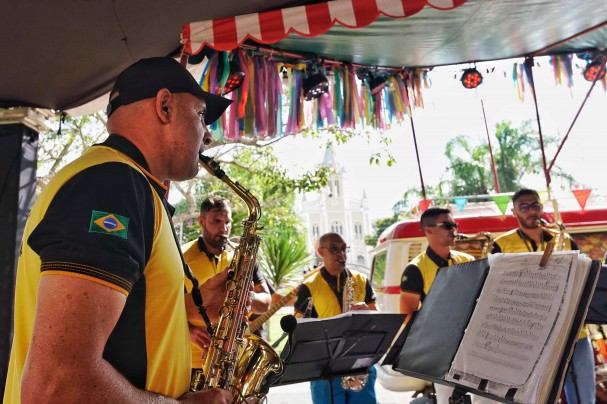 Ricardo Lima, maestro da Orquestra de Frevo Clube Central Isaias Lima de Triunfo.