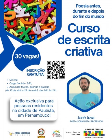 José Juva - Curso de Escrita Criativa - Cartaz