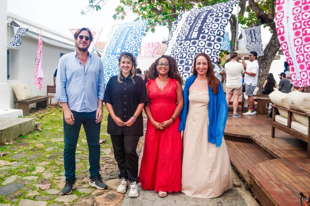 Gestores de audiovisual da Secult-PE, Pedro Severien, Maria Samara, Yasmim Neves e Luciana Aquino foram a Fernando de Noronha participar do N2B. Foto: Felipe Bessa/Secult-PE