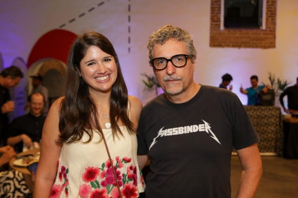 A secretária de Cultura de Pernambuco, Cacau de Paula, ao lado do diretor de 'O Agente Secreto', Kleber Mendonça Filho I Foto: Eduardo Cunha/Secult-PE/Fundarpe